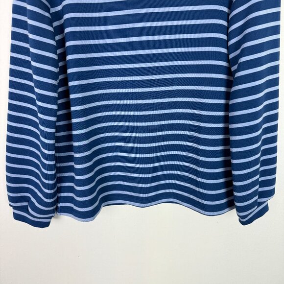 NWT Chico's Zenergy Soft Scuba Stripe Long Sleeve Top Blue 0 Size Small NEW - Picture 3 of 10